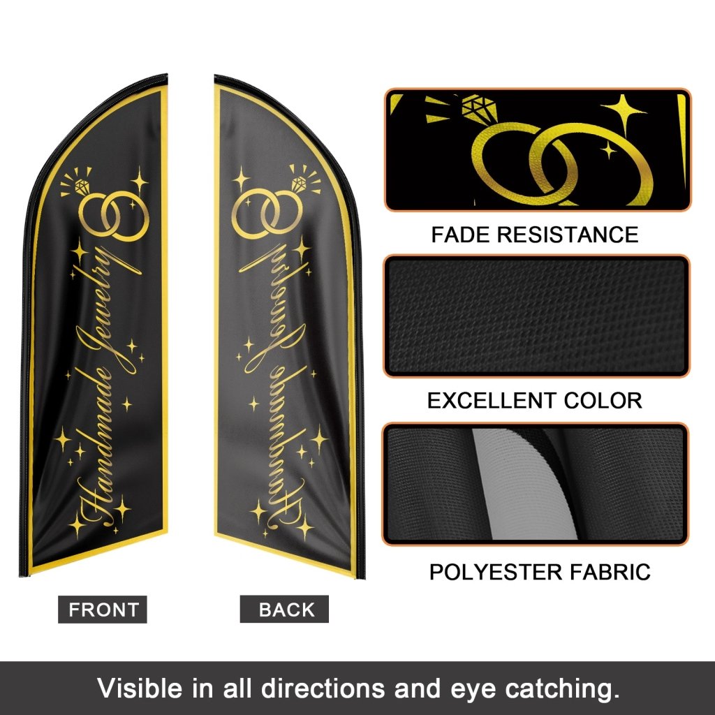 8FT Handmade Jewelry Advertising Swooper Flag (Flagpole Not Included 3.4)