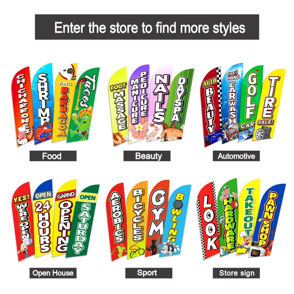 8FT Henna Tattoos Swooper Flag (Flagpole Not Included 3.4)