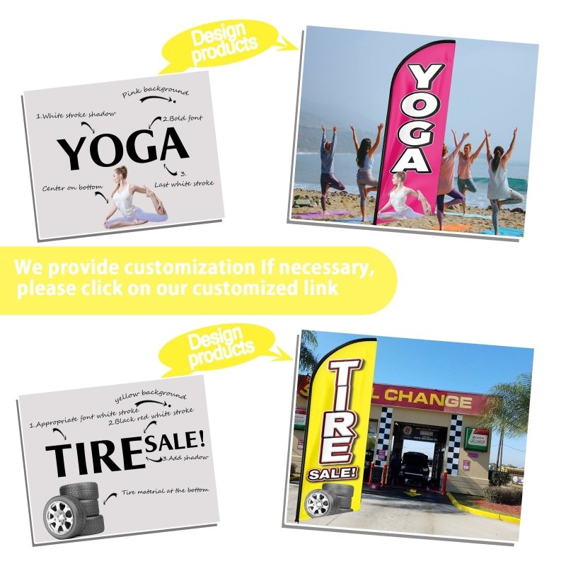 8FT Low Down Payment Advertising Swooper Flag (Flagpole Not Included 3.4)