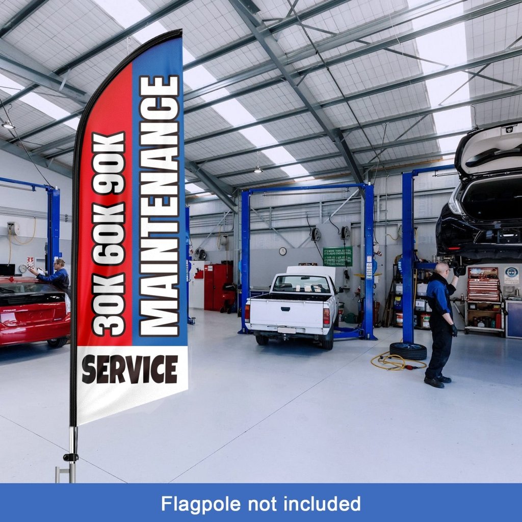 8FT Maintenance Service Swooper Flag (Flagpole Not Included 3.4)