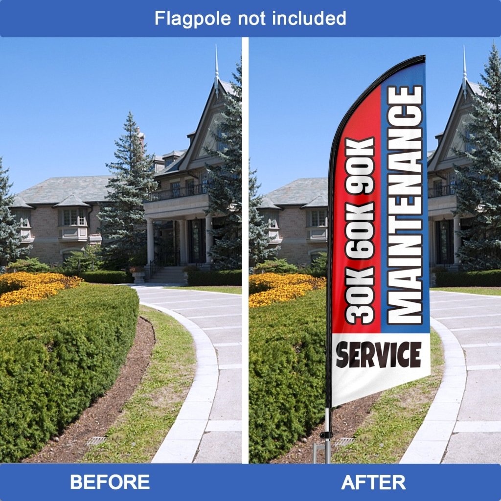 8FT Maintenance Service Swooper Flag (Flagpole Not Included 3.4)