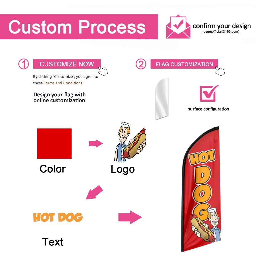 8FT Nails Advertising Swooper Flag (Flagpole Not Included 3.4)