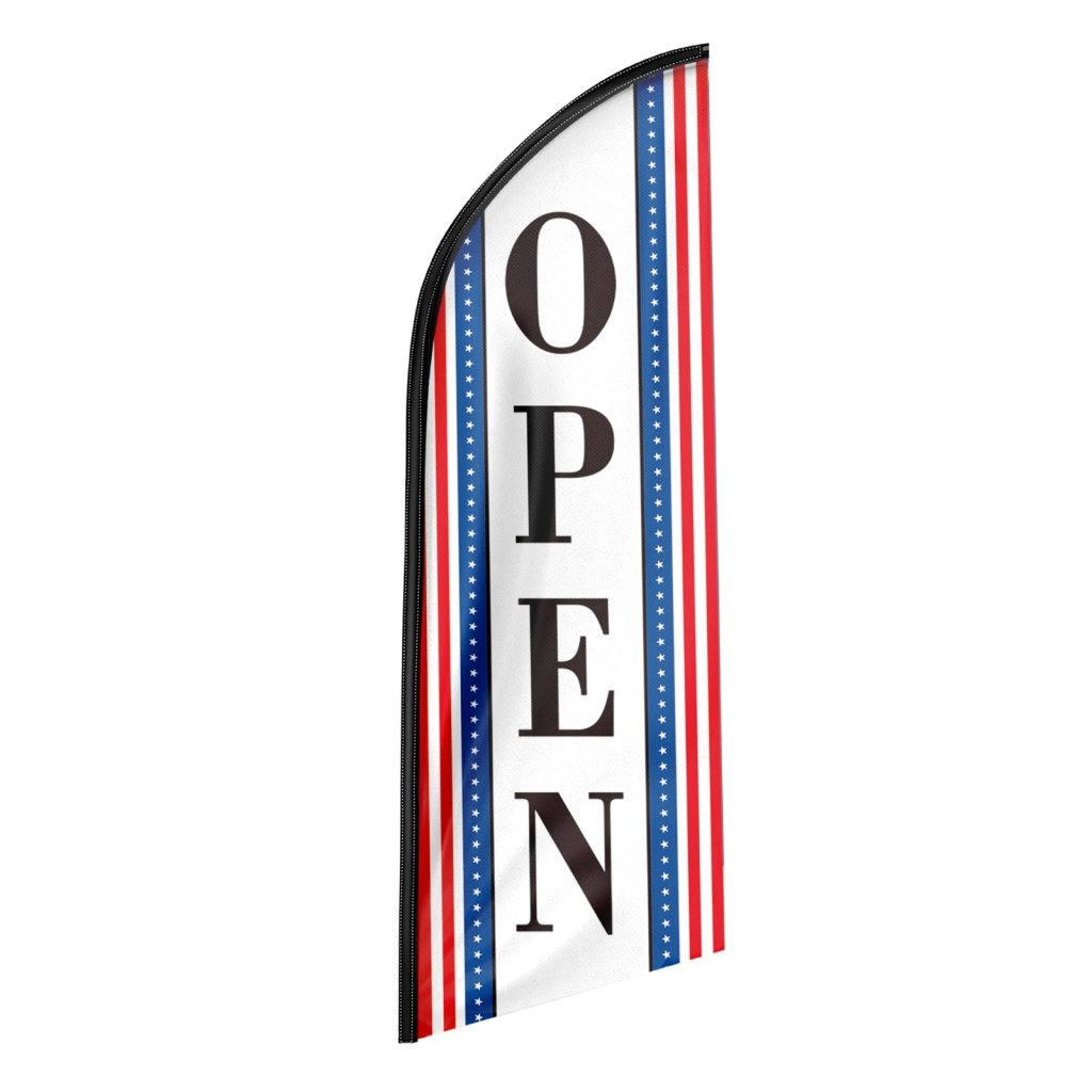 8FT Open 01 Advertising Swooper Flag(Flagpole Not Included 3.4)