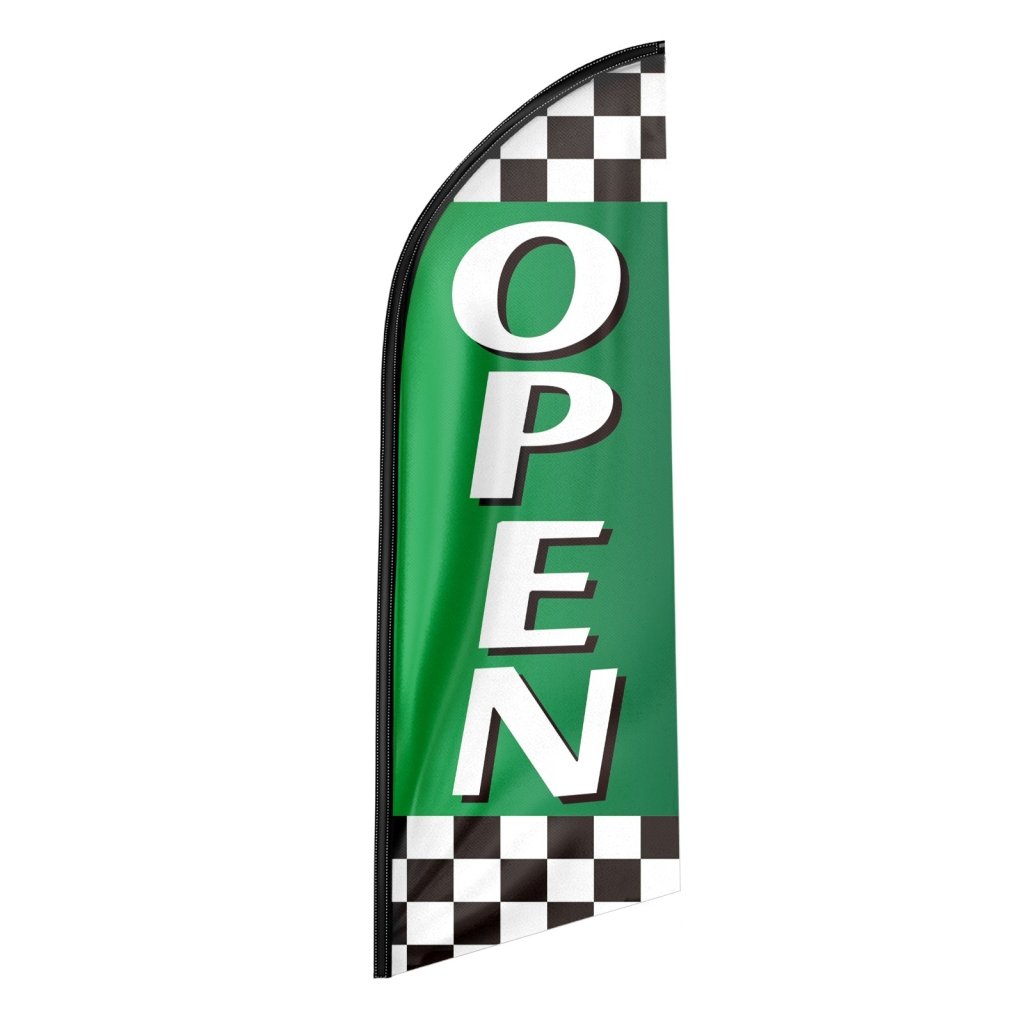 8FT Open 02 Advertising Swooper Flag(Flagpole Not Included 3.4)