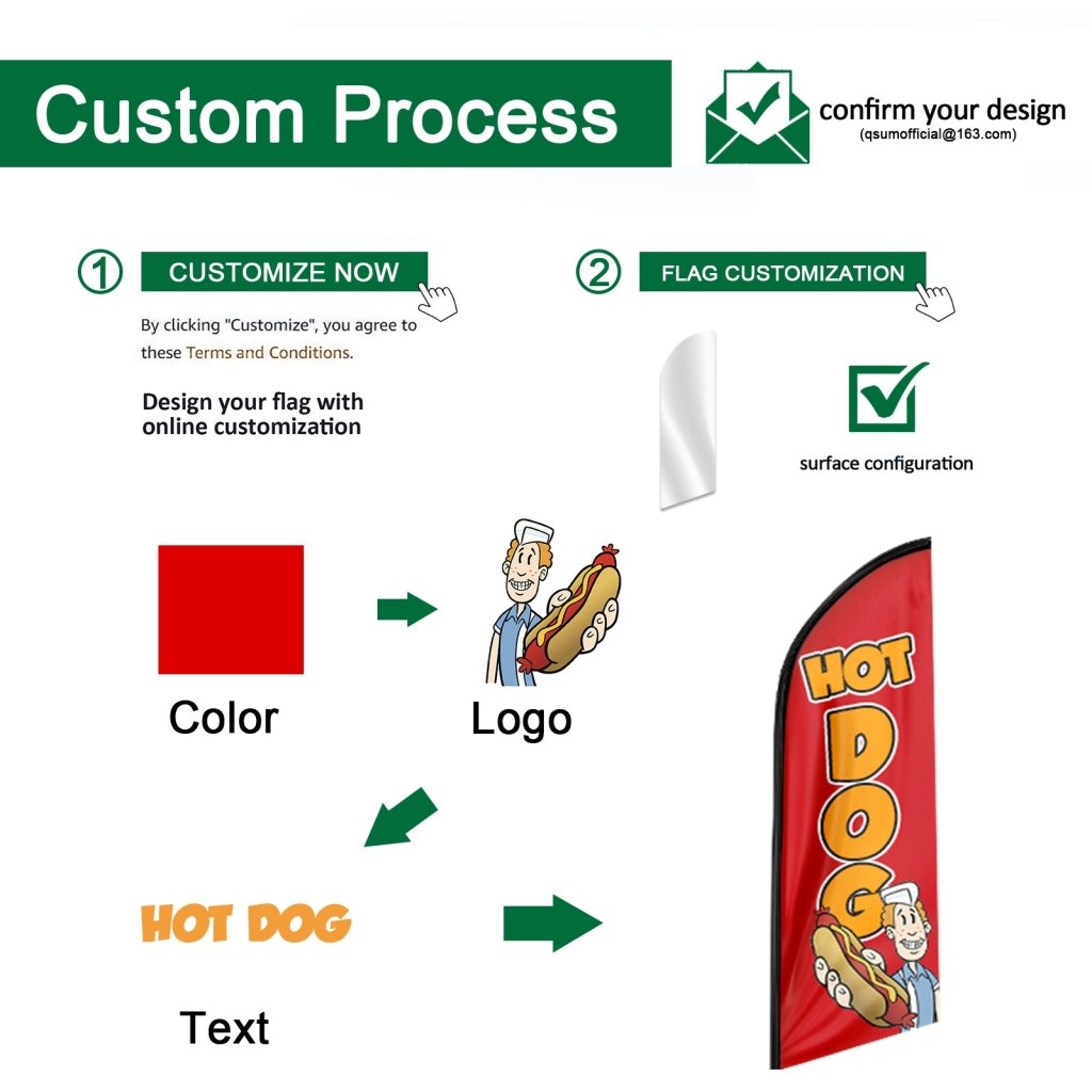 8FT Open 02 Advertising Swooper Flag(Flagpole Not Included 3.4)