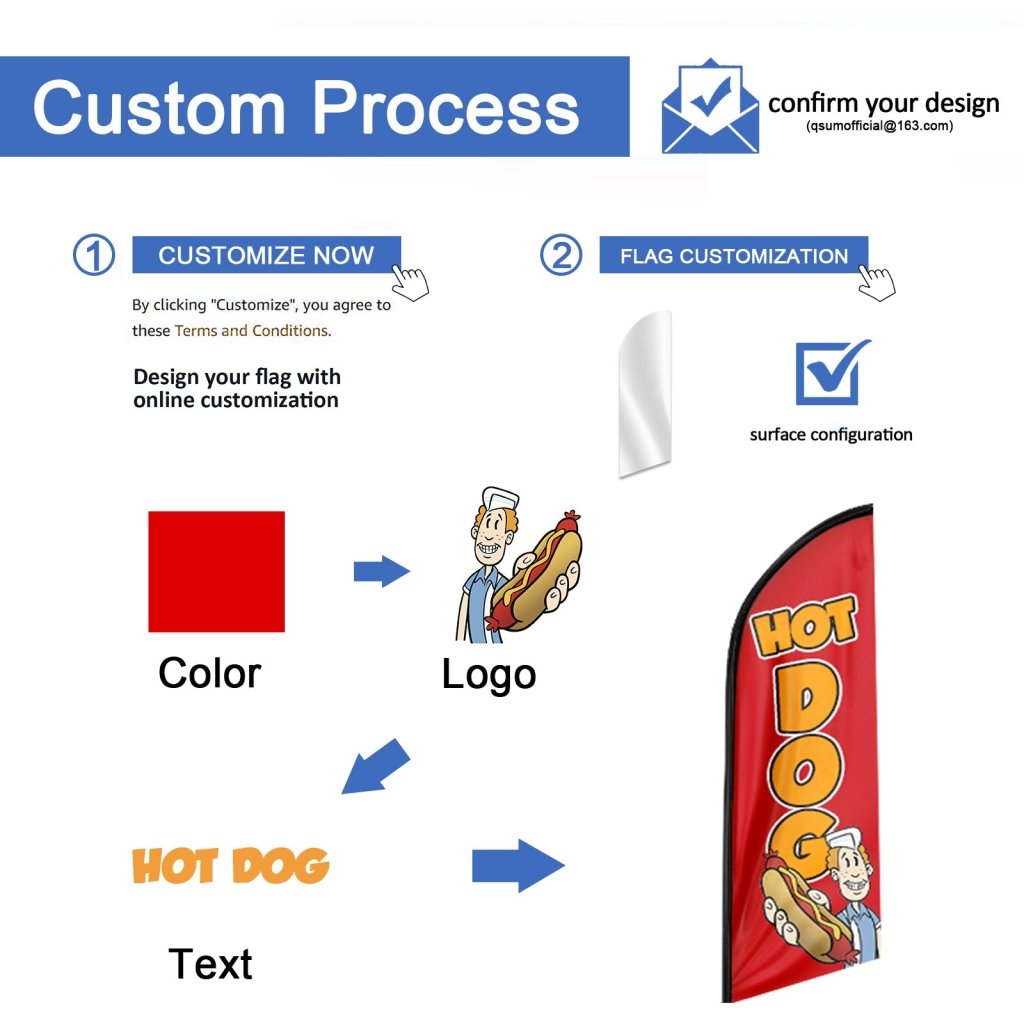 8FT Open Blue 02 Advertising Swooper Flag(Flagpole Not Included 3.4)