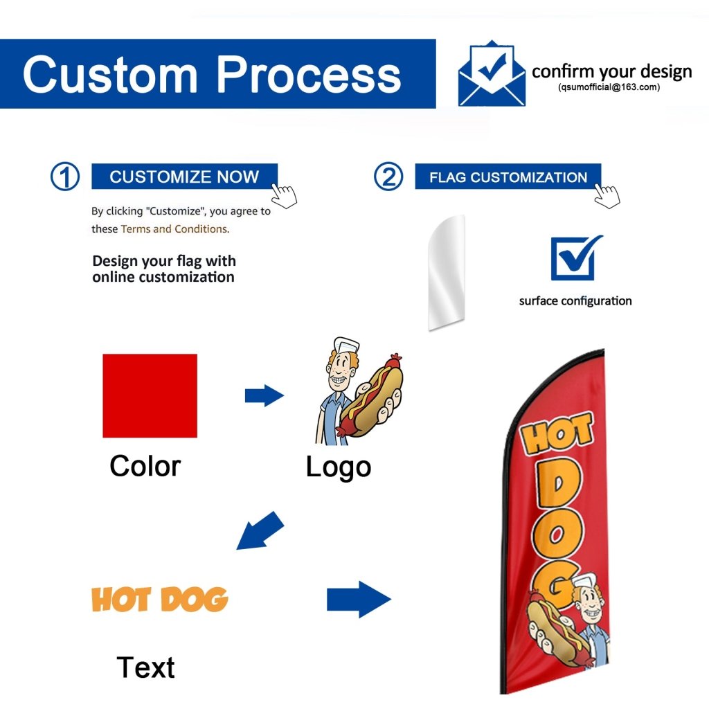 8FT Open House Blue 02 Swooper Flag(Flagpole Not Included 3.4)