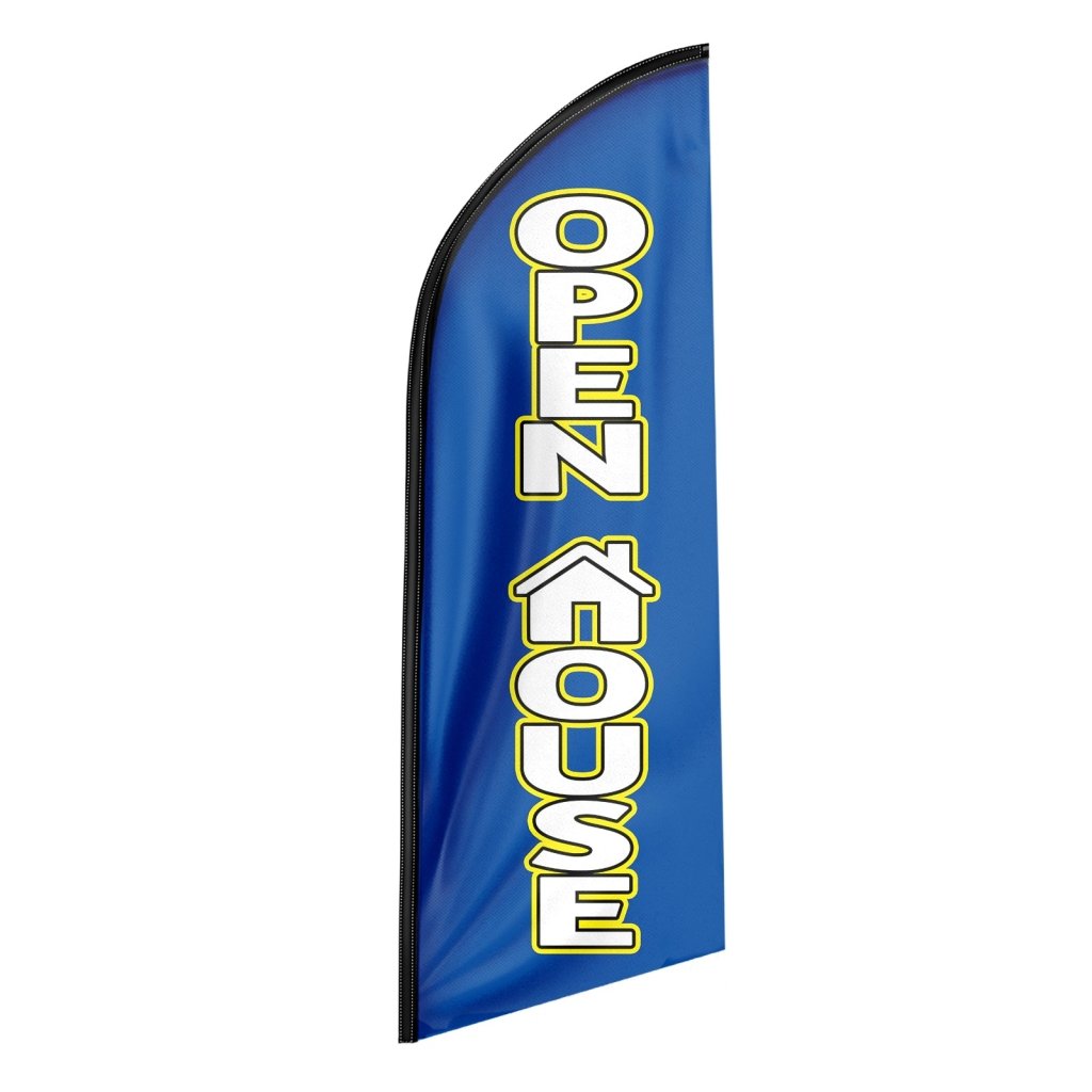 8FT Open House Blue 07 Swooper Flag(Flagpole Not Included 3.4)
