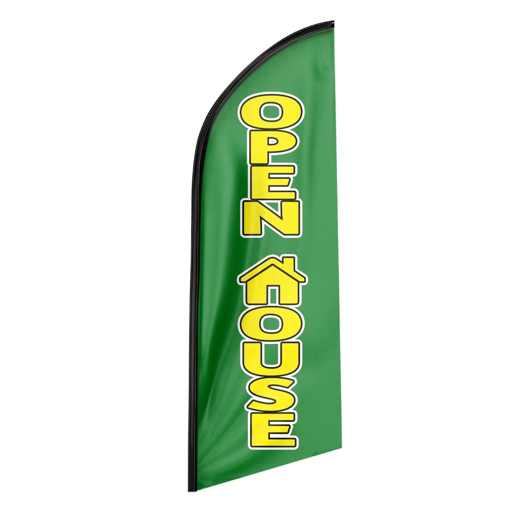 8FT Open House Green 07 Swooper Flag(Flagpole Not Included 3.4)