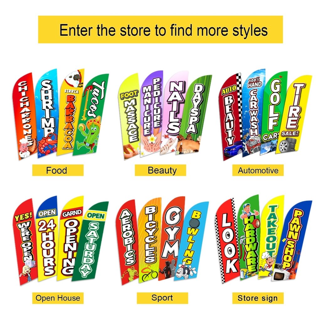 8FT Open House Orange 04 Swooper Flag(Flagpole Not Included 3.4)