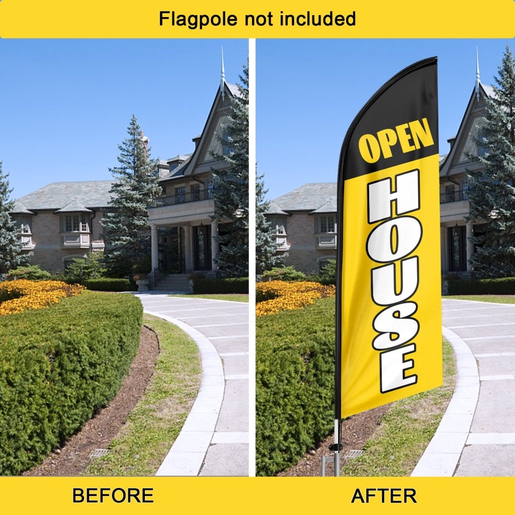 8FT Open House Orange 04 Swooper Flag(Flagpole Not Included 3.4)