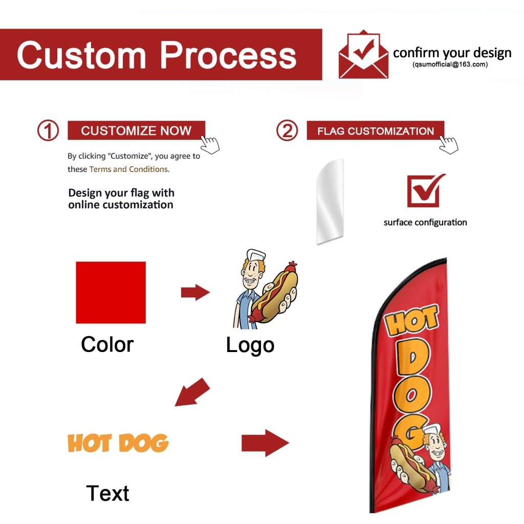 8FT Open House Red 07 Swooper Flag(Flagpole Not Included 3.4)