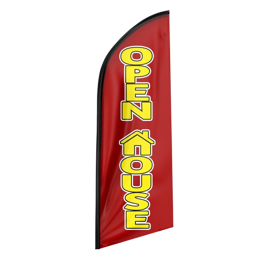 8FT Open House Red 07 Swooper Flag(Flagpole Not Included 3.4)
