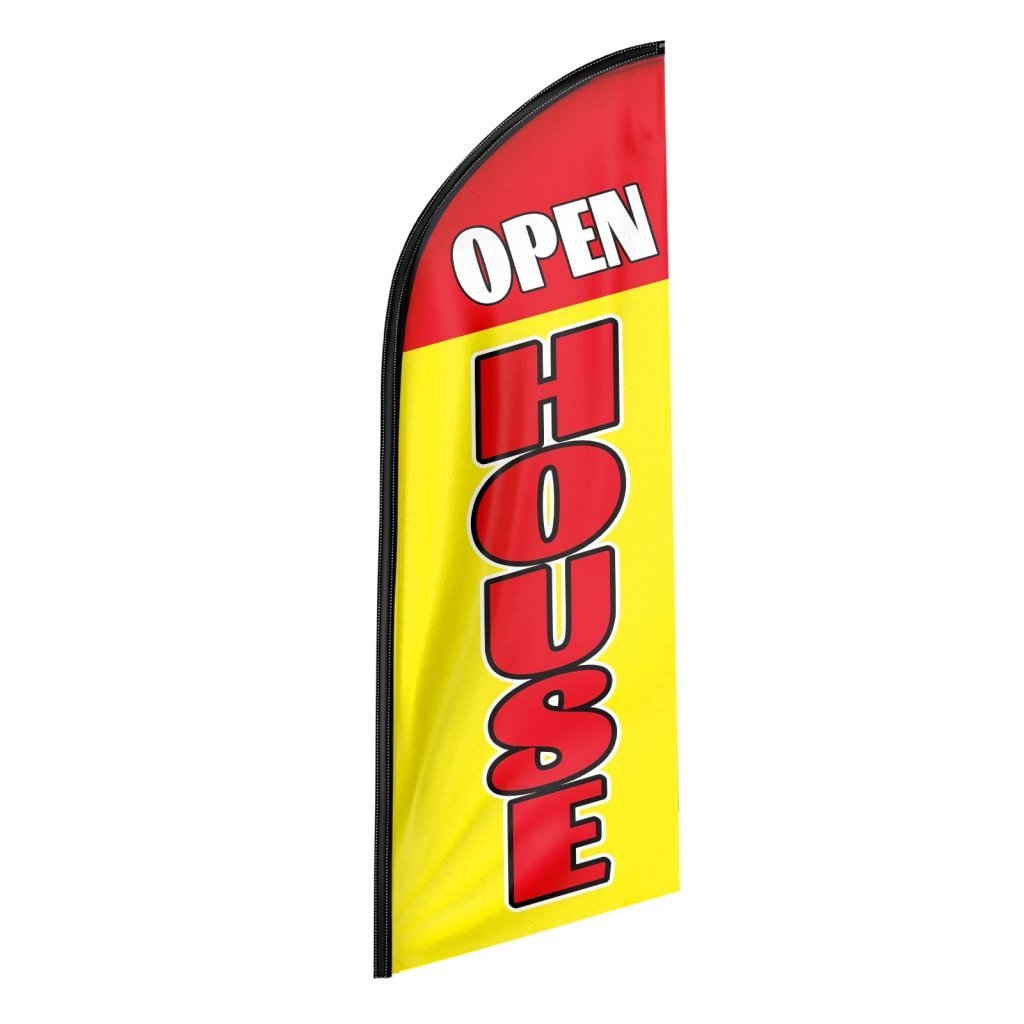 8FT Open House Yellow 04 Swooper Flag(Flagpole Not Included 3.4)