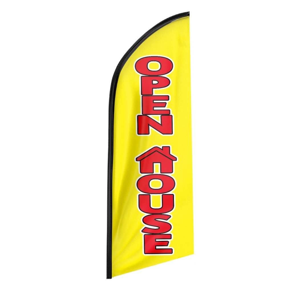 8FT Open House Yellow 07 Swooper Flag(Flagpole Not Included 3.4)