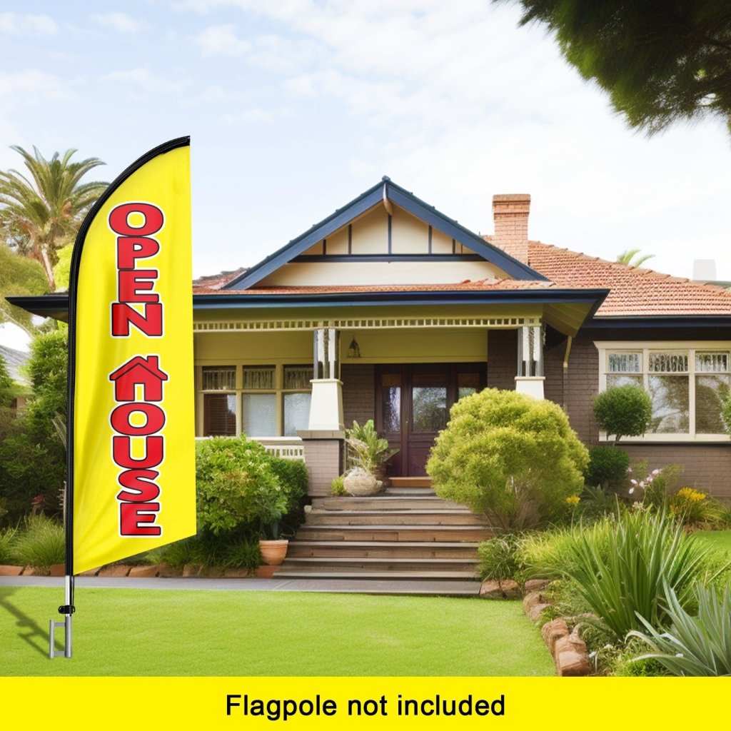 8FT Open House Yellow 07 Swooper Flag(Flagpole Not Included 3.4)