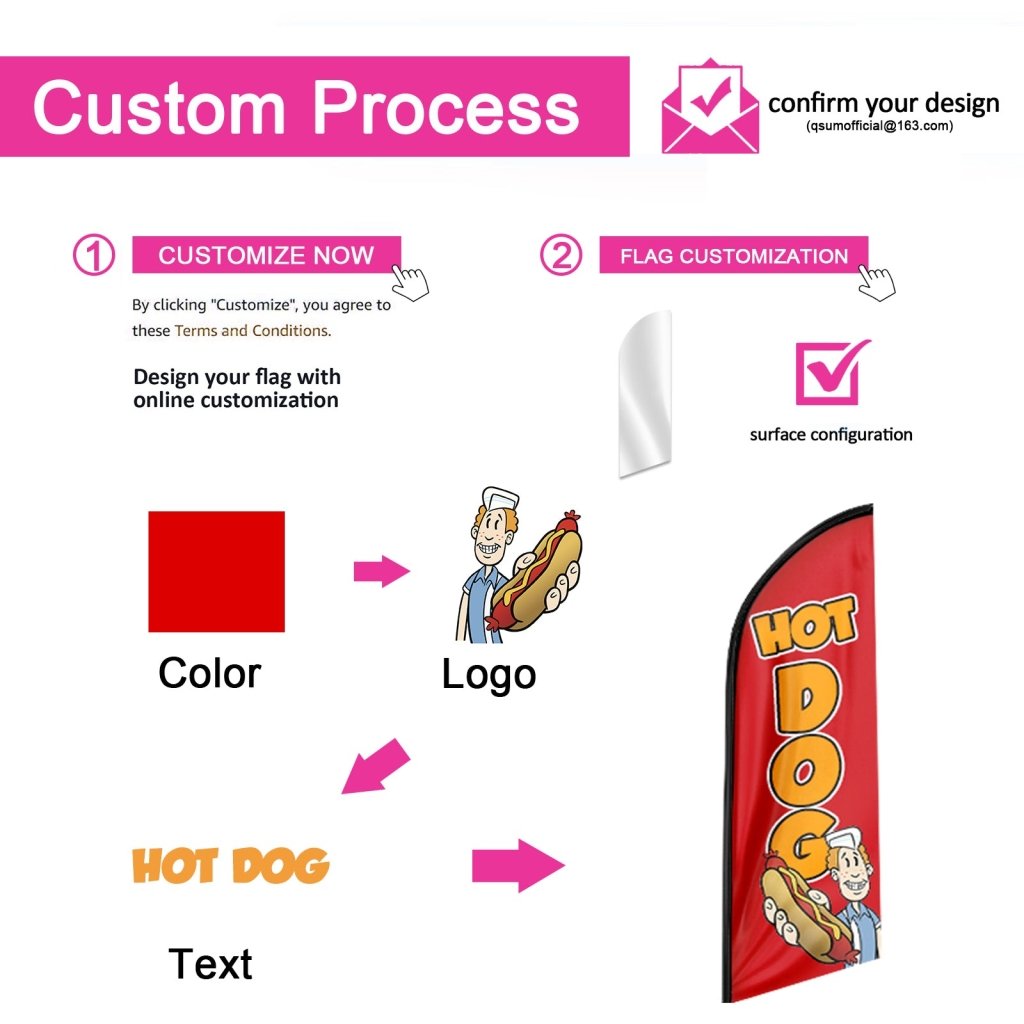 8FT Pasteleria Swooper Flag (Flagpole Not Included 3.4)