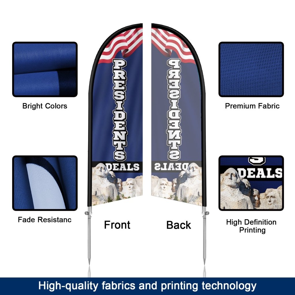 8Ft Presidents’ Deals Feather Flag for Washington’s Birthday
