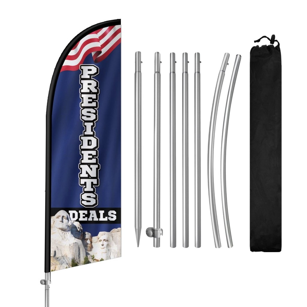 8Ft Presidents’ Deals Feather Flag for Washington’s Birthday