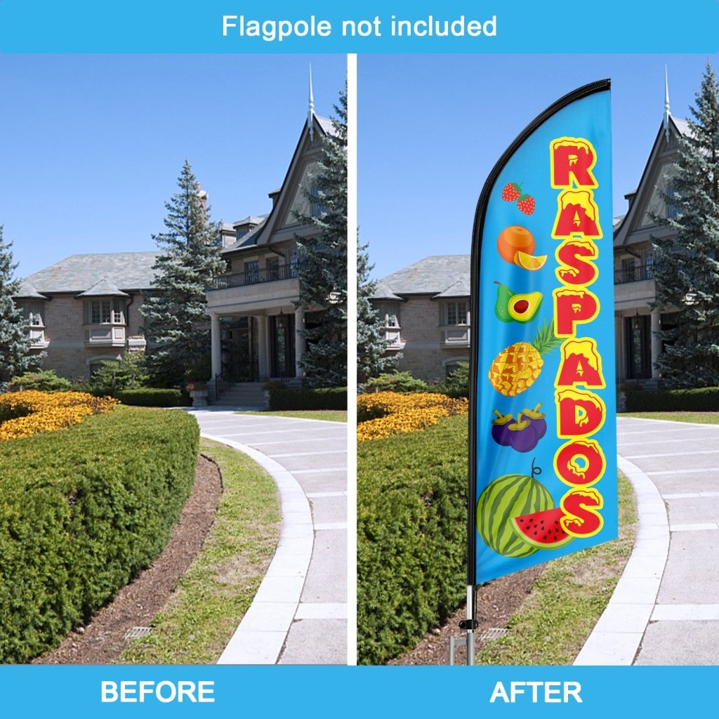 8FT Raspados Swooper Flag (Flagpole Not Included 3.4)