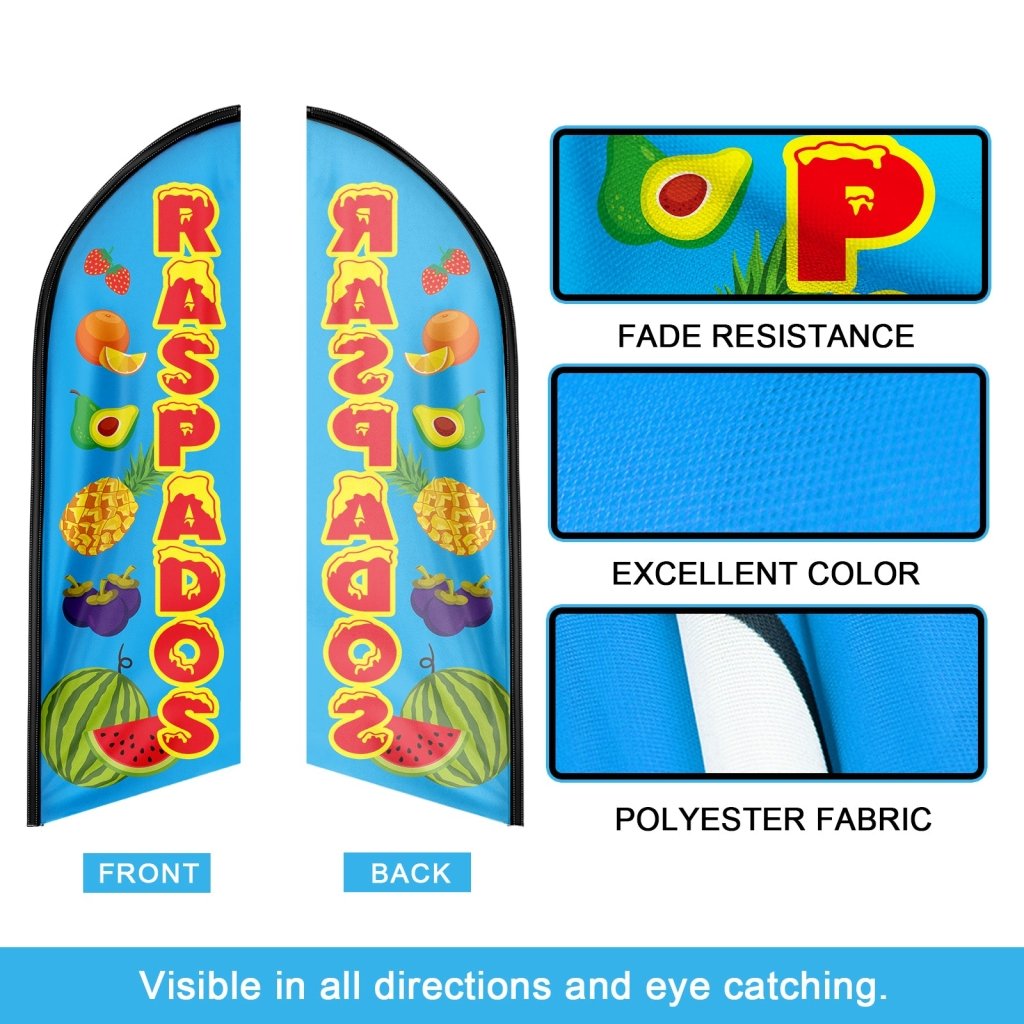 8FT Raspados Swooper Flag (Flagpole Not Included 3.4)