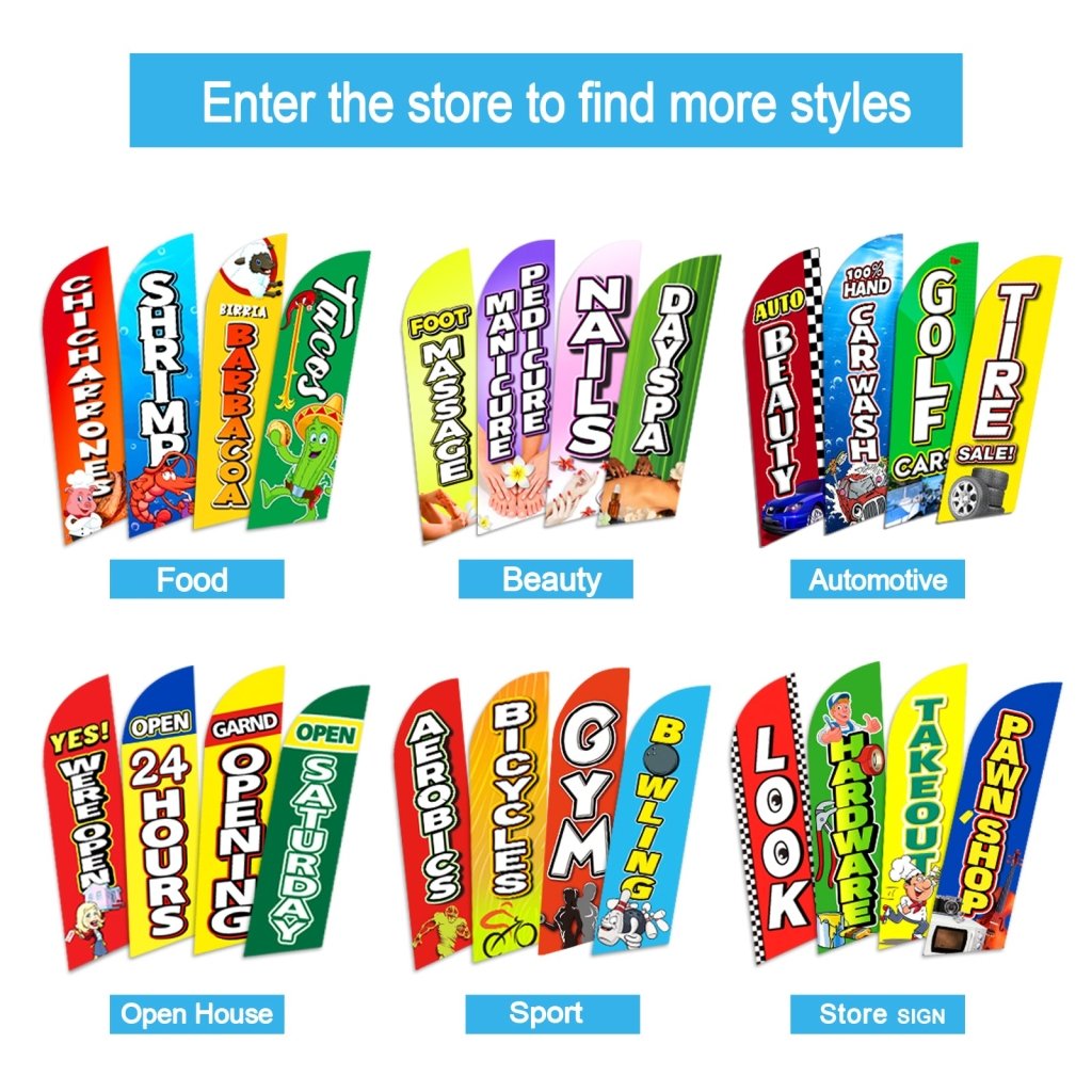 8FT Raspados Swooper Flag (Flagpole Not Included 3.4)