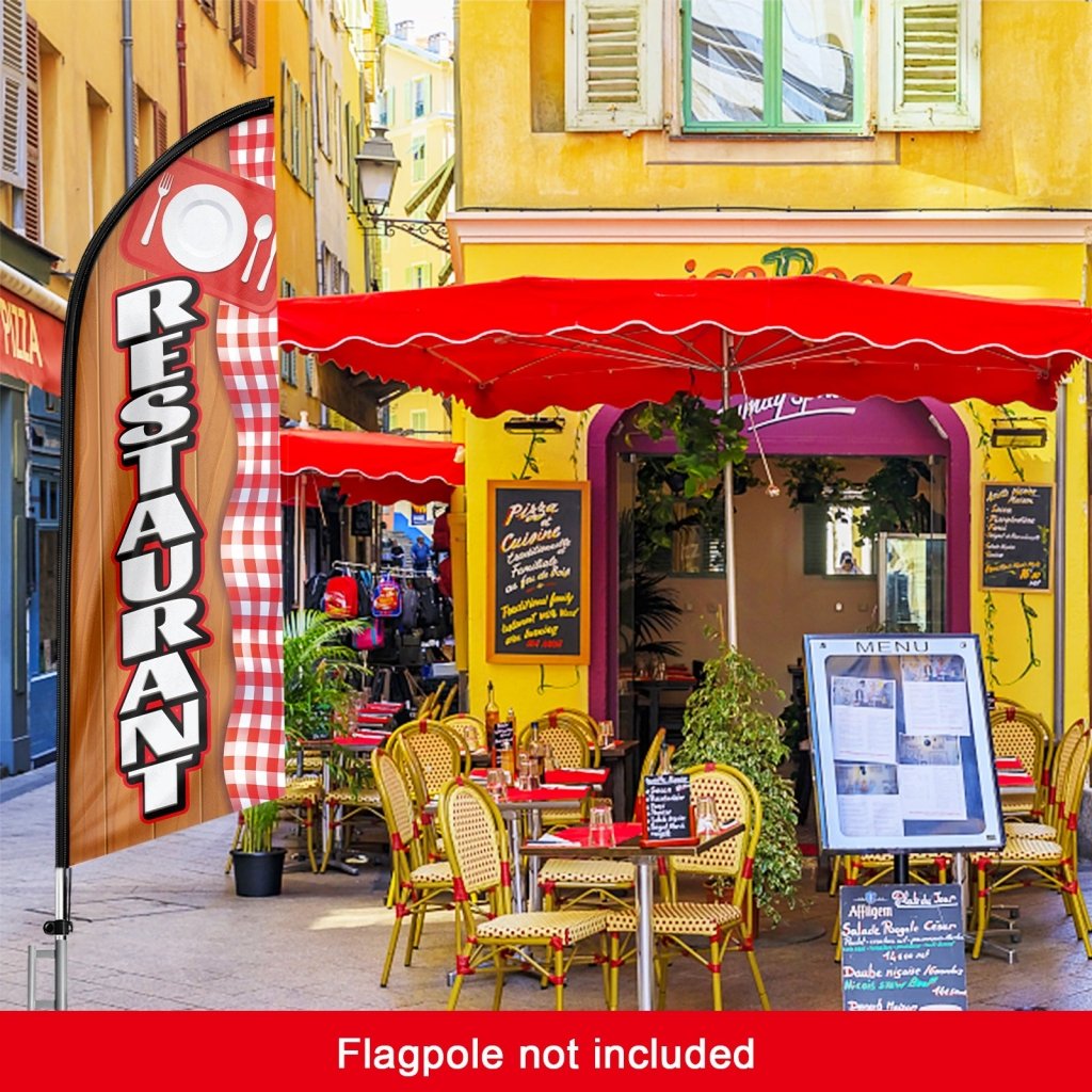 8FT Restaurant 03 Advertising Swooper Flag (Flagpole Not Included 3.4)