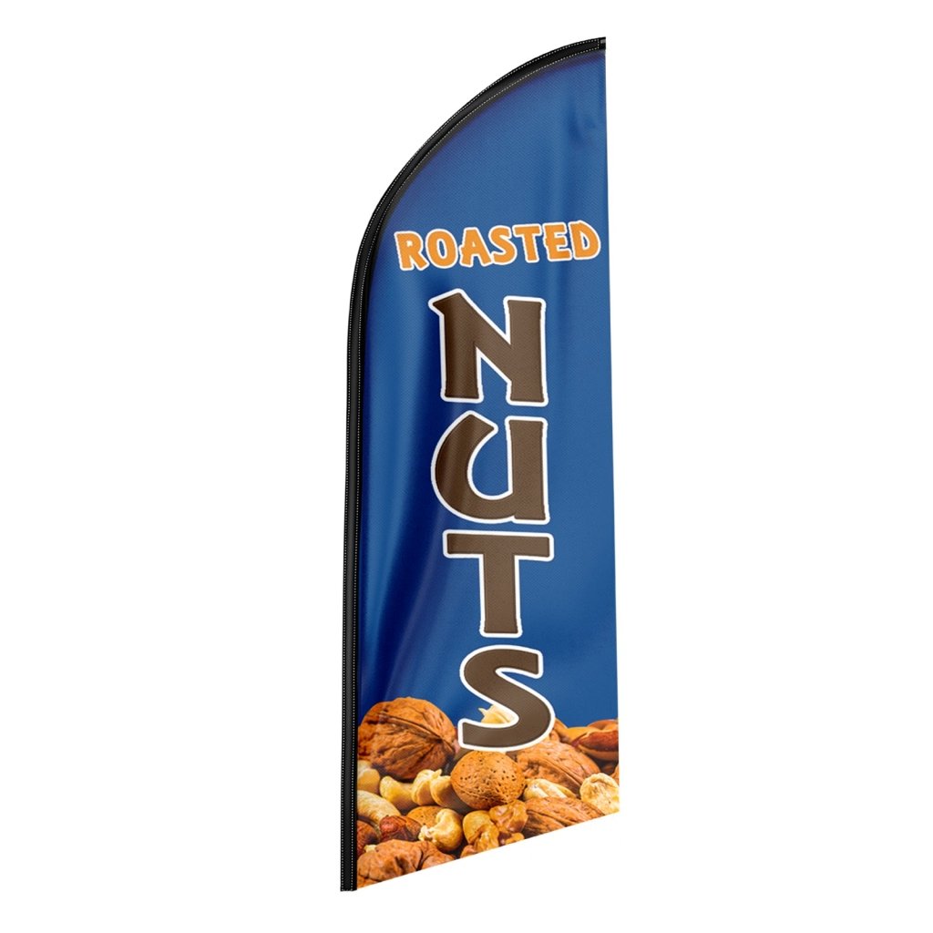 8FT Roasted Nuts Advertising Swooper Flag (Flagpole Not Included 3.4)
