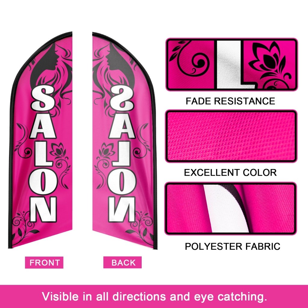8FT Salon Swooper Flag (Flagpole Not Included 3.4)