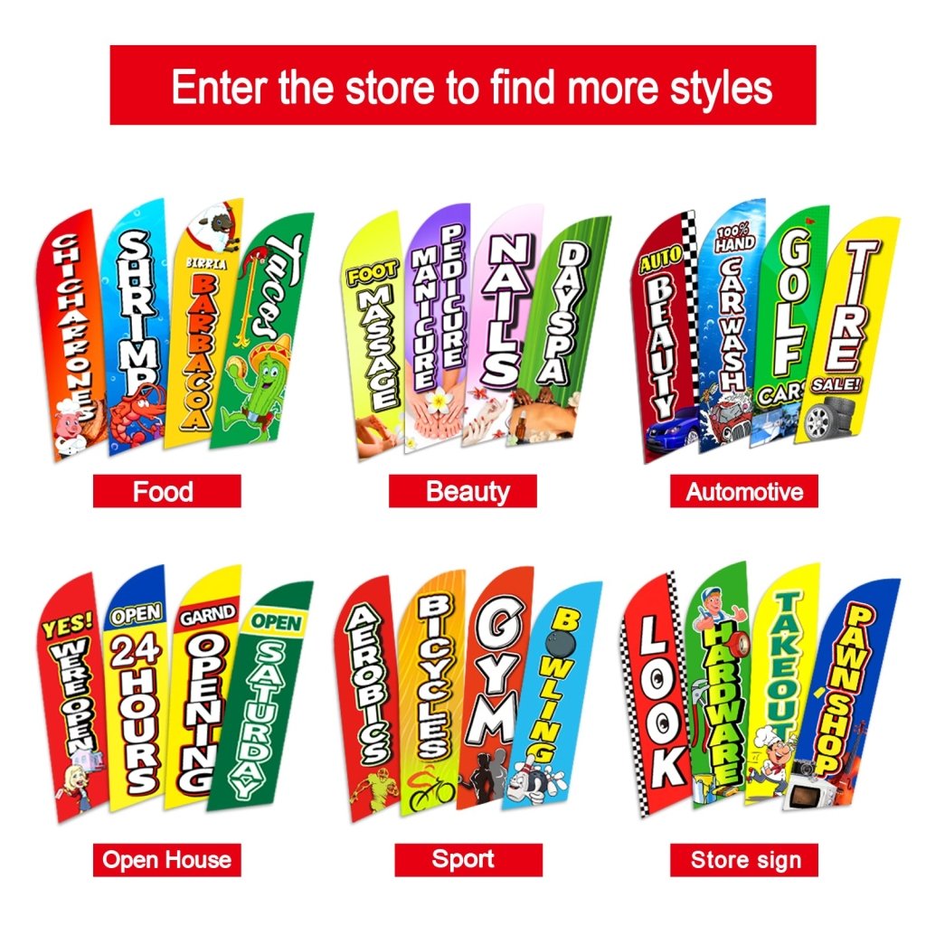 8FT Smoothies Advertising Swooper Flag (Flagpole Not Included 3.4)