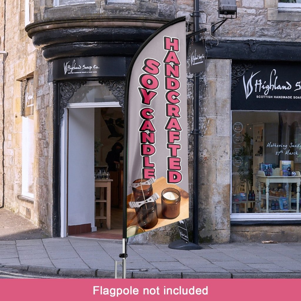 8FT Soy Candles Swooper Flag (Flagpole Not Included 3.4)