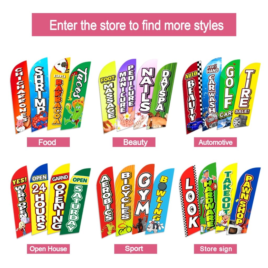 8FT Soy Candles Swooper Flag (Flagpole Not Included 3.4)