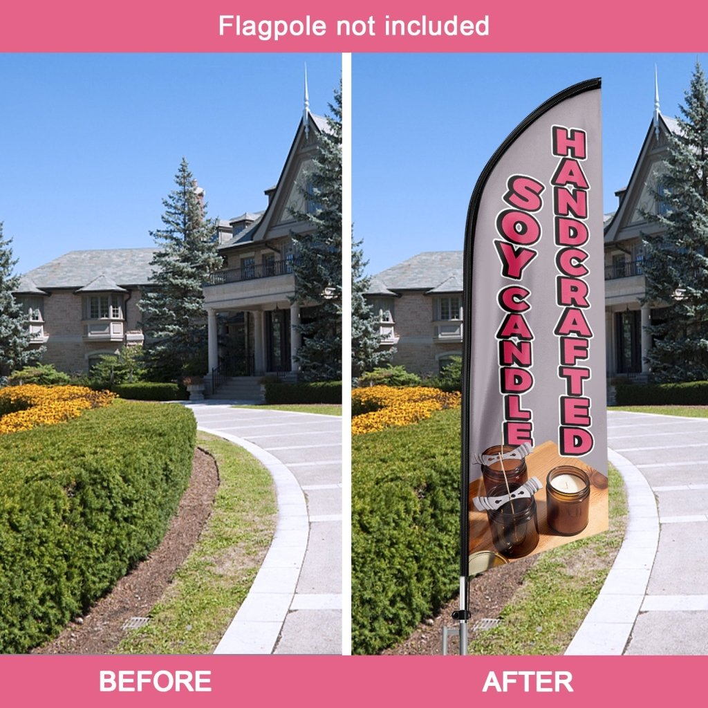8FT Soy Candles Swooper Flag (Flagpole Not Included 3.4)