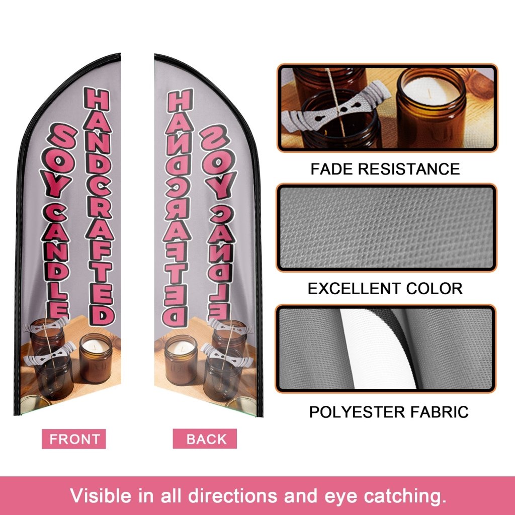 8FT Soy Candles Swooper Flag (Flagpole Not Included 3.4)