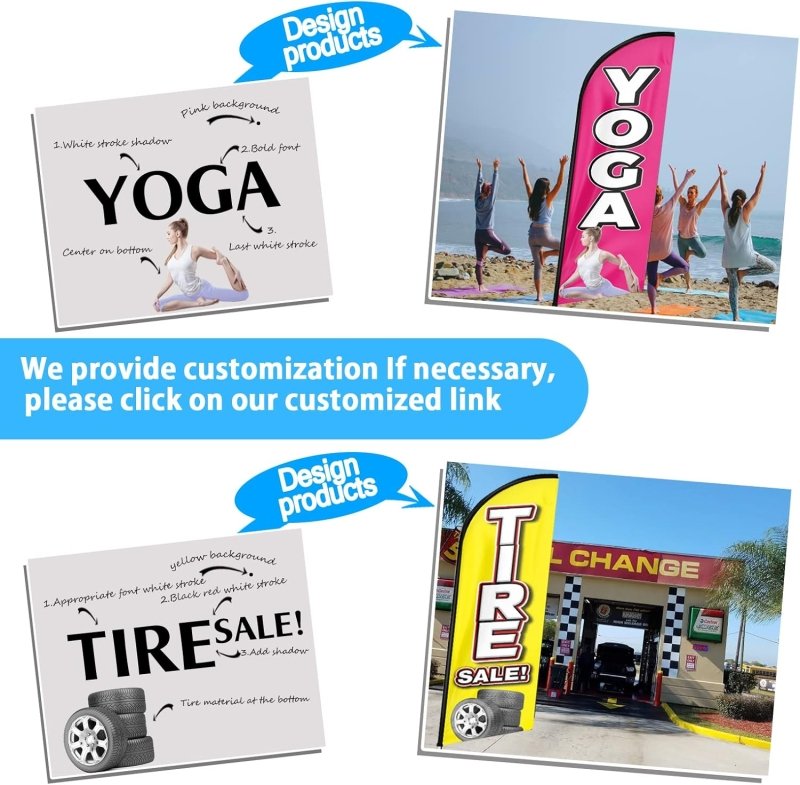 8FT Sun Glasses Advertising Swooper Flag(Flagpole Not Included 3.4)