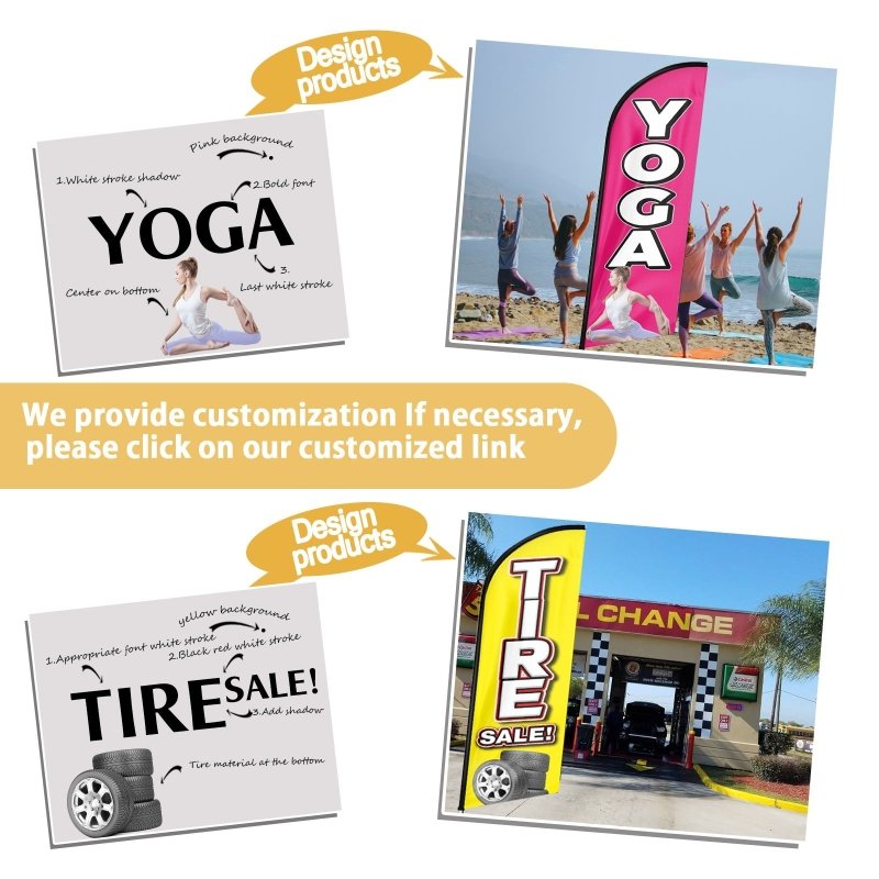 8FT Tanning Salon Advertising Swooper Flag (Flagpole Not Included 3.4)