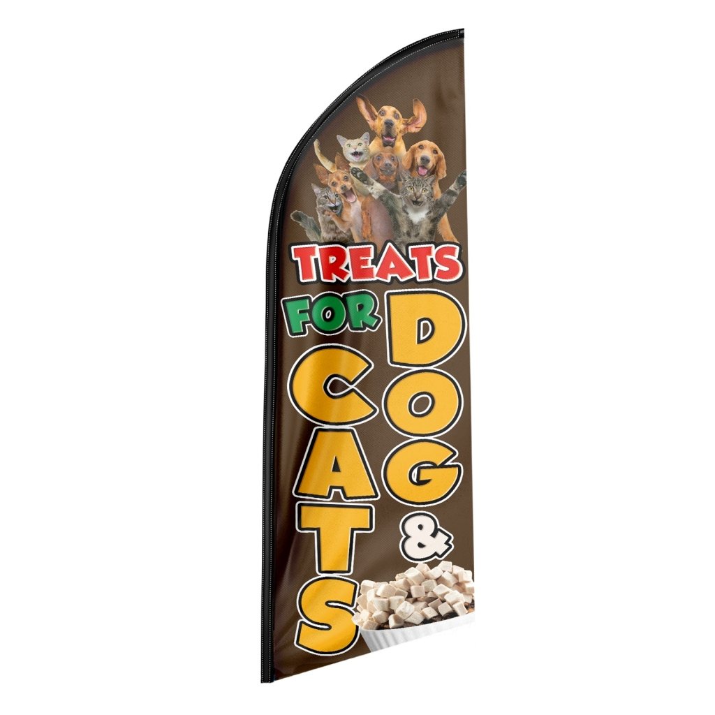 8FT Treats For Dog Cats Swooper Flag(Flagpole Not Included 3.4)