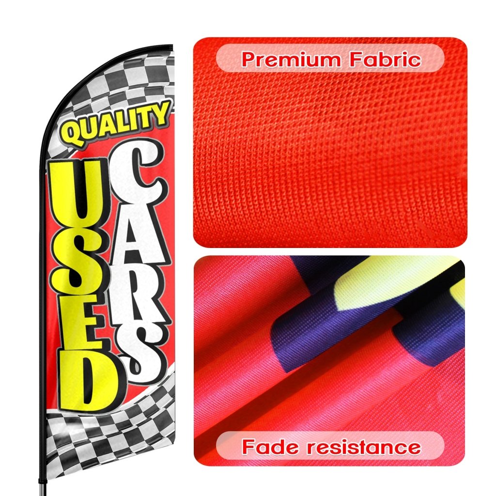 8FT Used Cars Advertising Swooper Flag(Flagpole Not Included 3.4)