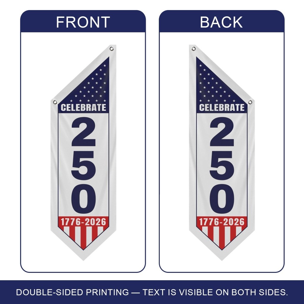 America 250 Anniversary Porch Banner 1776–2026 USA Flag(Flag Only)
