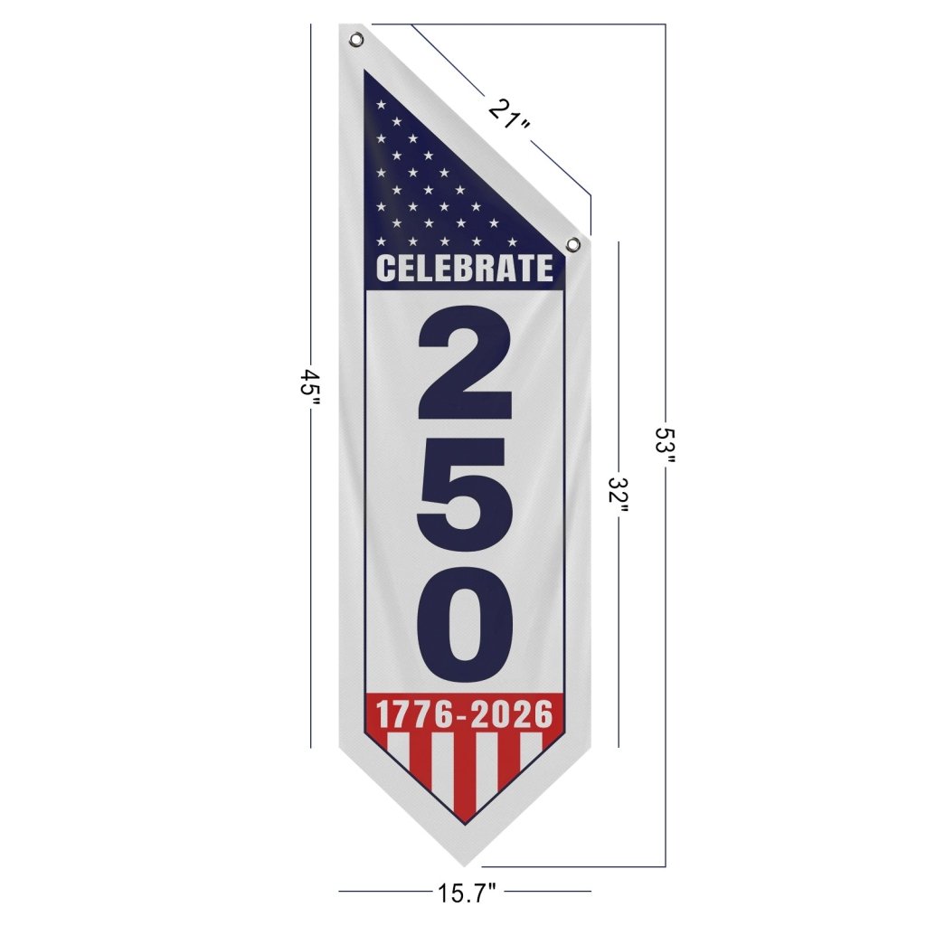 America 250 Anniversary Porch Banner 1776–2026 USA Flag(Flag Only)