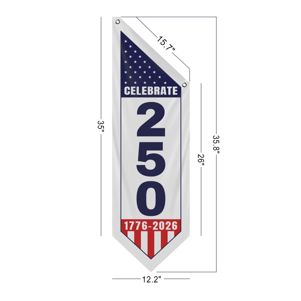 America 250 Anniversary Porch Banner 1776–2026 USA Flag(Flag Only)