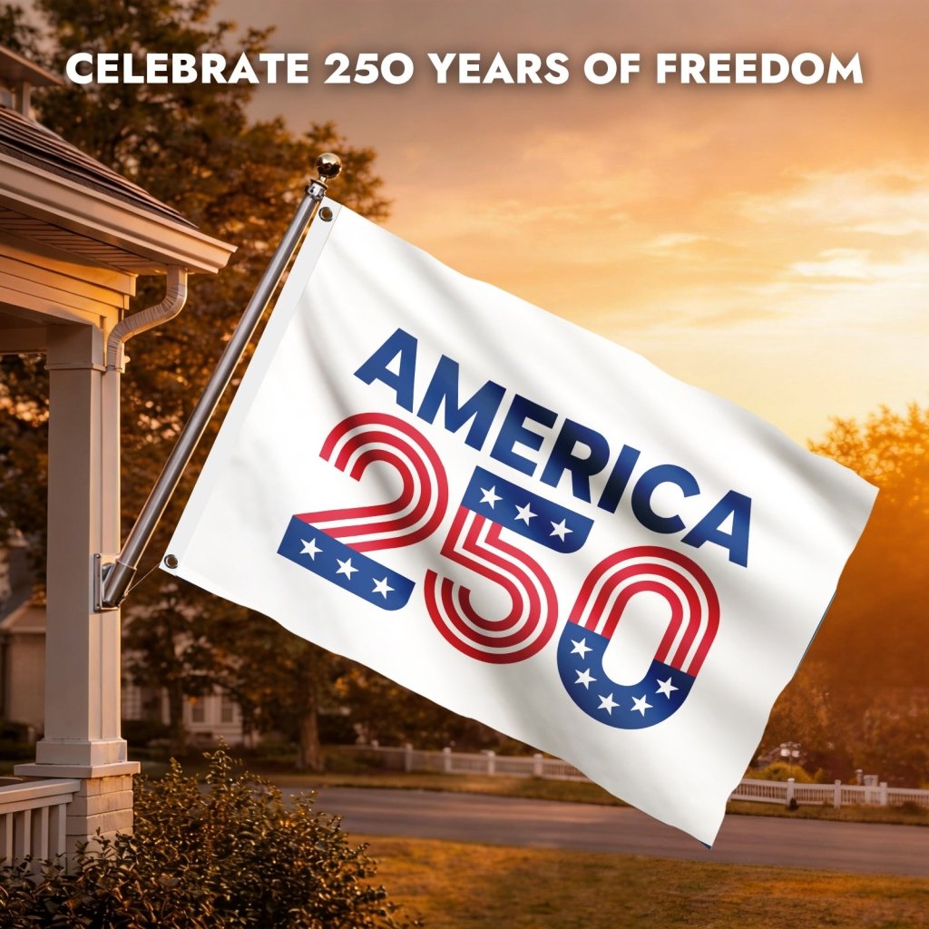 America 250 Banner 1776–2026 American Flag 3x5 FT