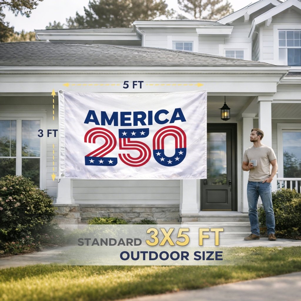 America 250 Banner 1776–2026 American Flag 3x5 FT