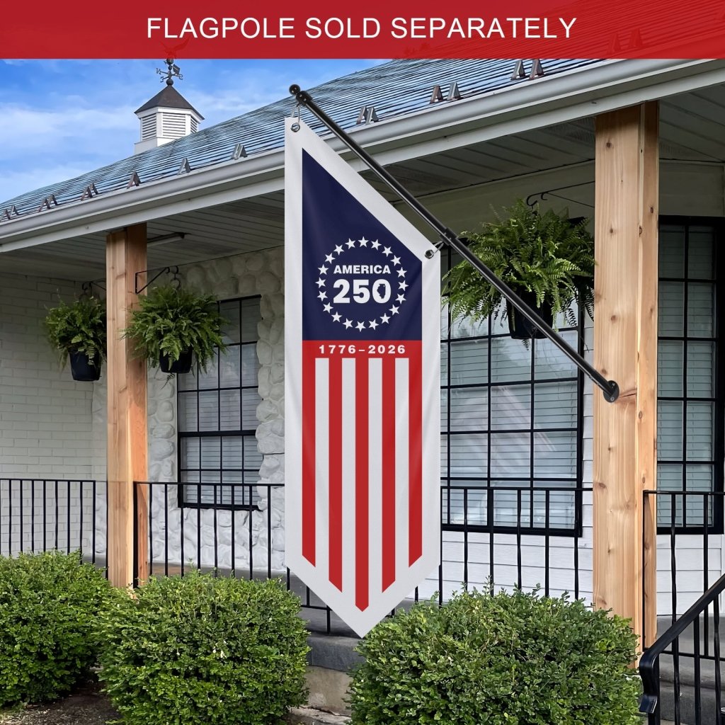 America 250 Banner 1776–2026 Patriotic Porch Flag(Flag Only)