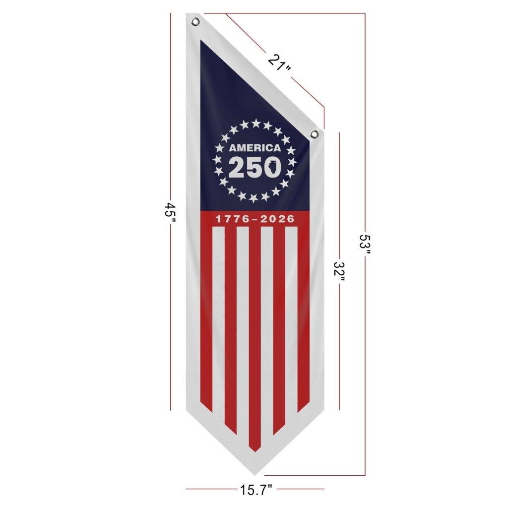 America 250 Banner 1776–2026 Patriotic Porch Flag(Flag Only)