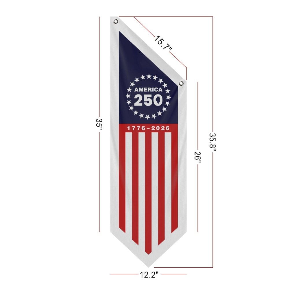 America 250 Banner 1776–2026 Patriotic Porch Flag(Flag Only)
