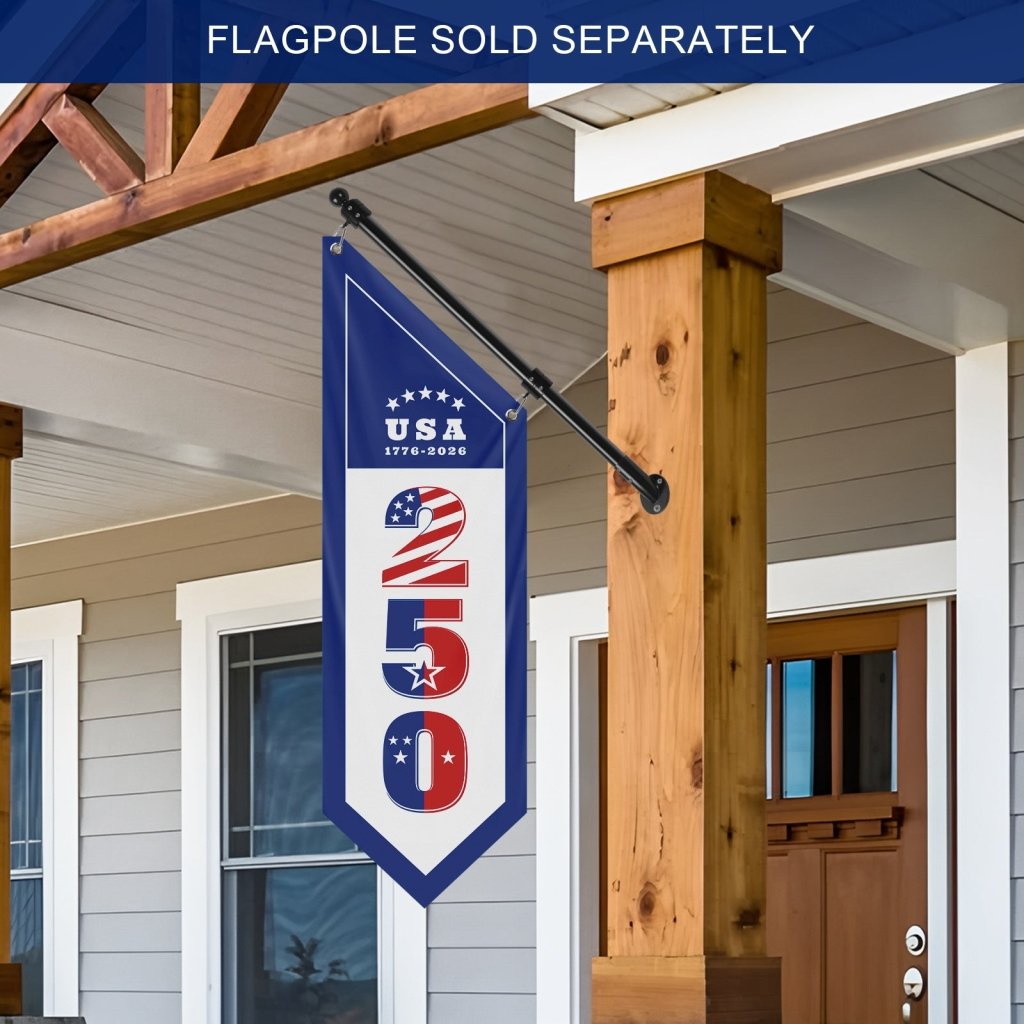 America 250 Banner 1776–2026 Unique Patriotic Porch Flag(Flag Only)
