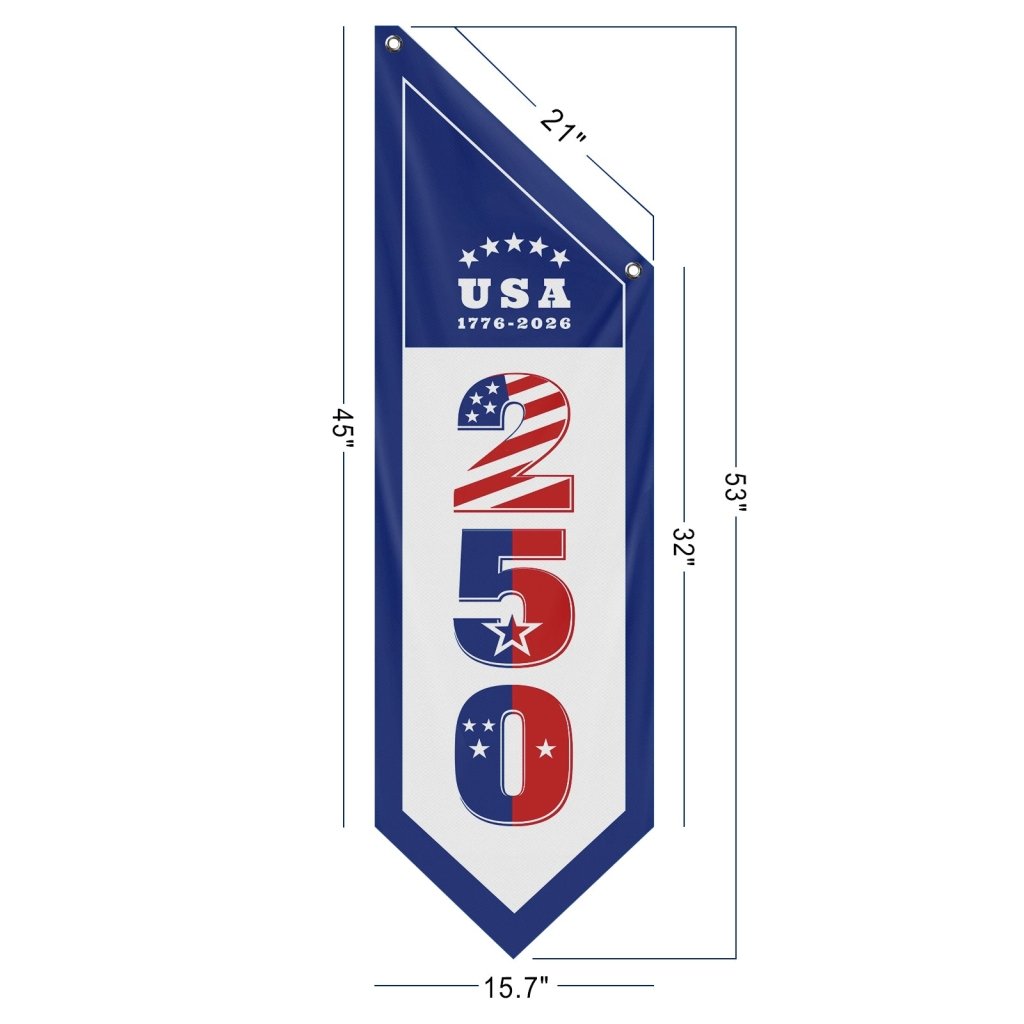 America 250 Banner 1776–2026 Unique Patriotic Porch Flag(Flag Only)