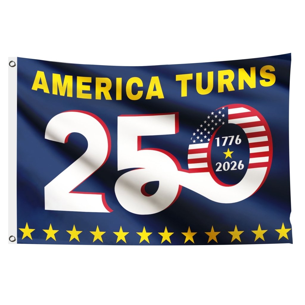 America 250 Banner American Flag 3x5 FT, Double - Stitched Polyester
