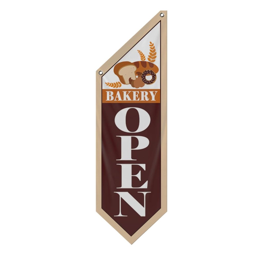 Bakery Brown Open Flag, Double - Sided Three - ply (Flag Only)